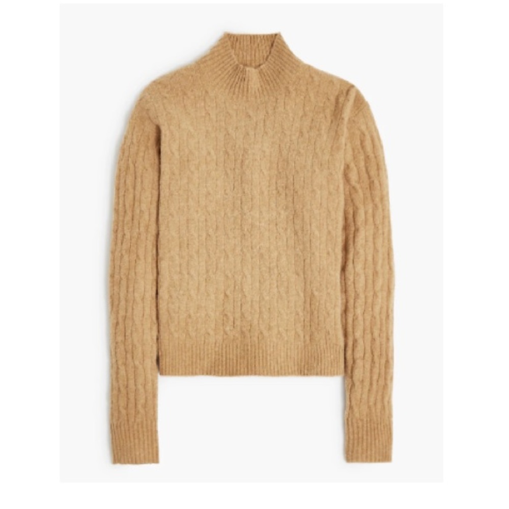 NWT! J Crew mock neck cable knit sweater!